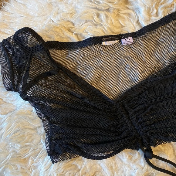 Black urban outfitters mesh tie top - Picture 2 of 2